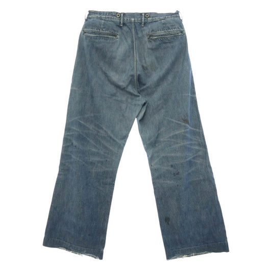 KAPITAL キャピタル KAPITAL LEGS 襤褸 ダメージ加工 ワイドデニムパンツ インディゴブルー系 2【中古】