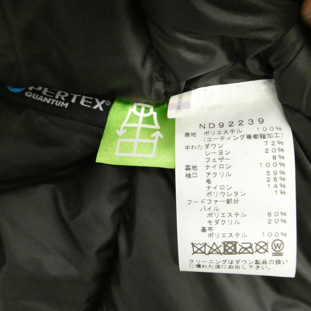 THE NORTH FACE ノースフェイス ND92239 UNDYED ANTARCTICA PARKA アンダイド アンタークティカパーカ ファー付き ダウンジャケット ホワイト系 L【美品】【中古】
