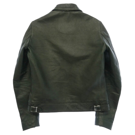 Lewis Leathers ルイスレザー CORSAIR コルセア シープレザー シングルライダースジャケット ダークグリーン グリーン系 38【中古】