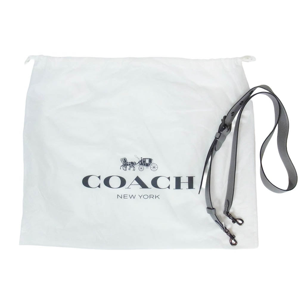 COACH コーチ C0244 ゴッサム ブリーフ シグネチャー レザー ビジネス 2WAY バッグ グレー系【中古】