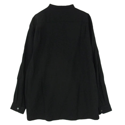 SOPHNET. ソフネット 23SS SOPH-230016 BAGGY BAND COLLAR SHIRT バギー バンドカラー 長袖 シャツ ブラック系 XL【中古】