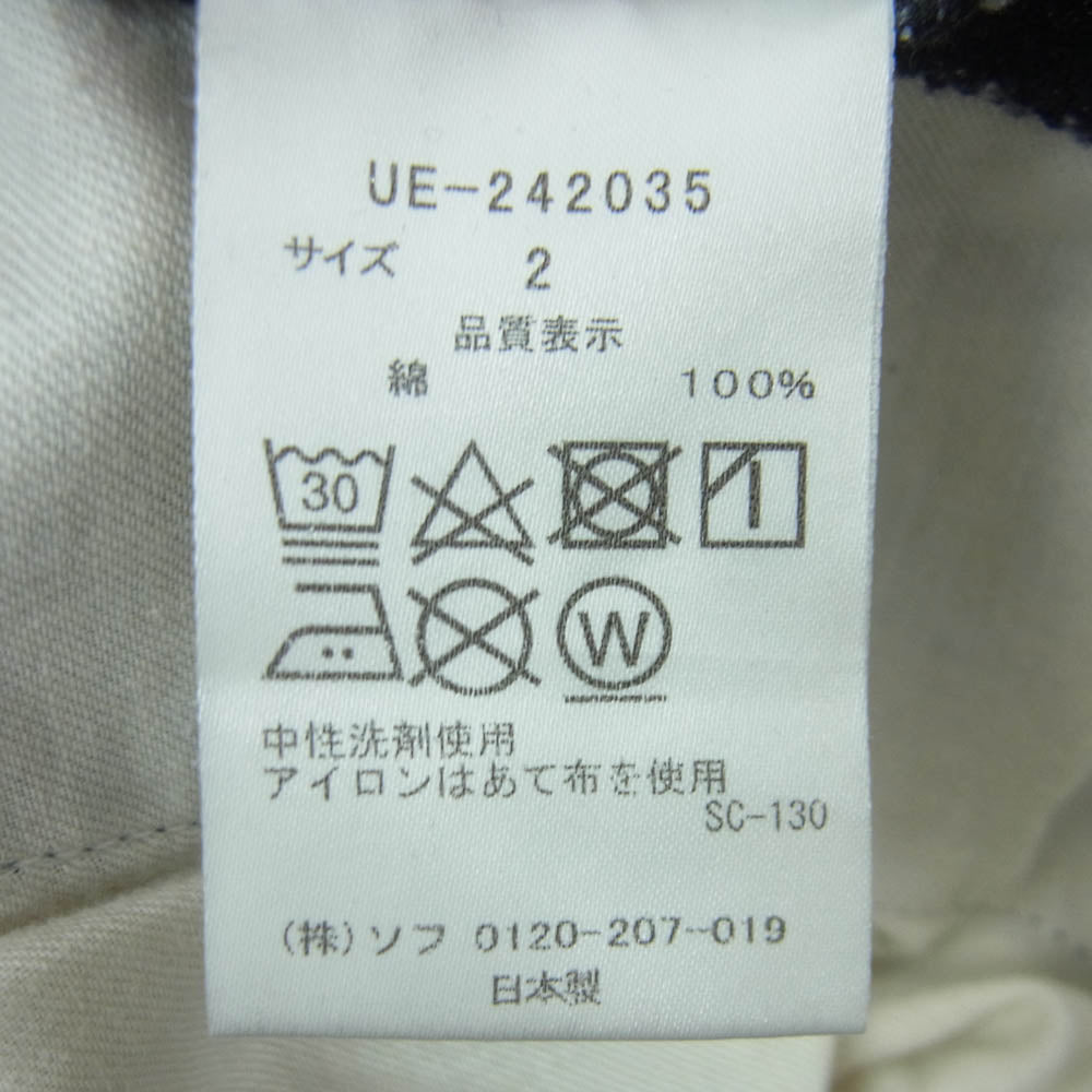 uniform experiment ユニフォームエクスペリメント UE-242035 ブラック デニム イージー パンツ 日本製 ブラック系 2【中古】