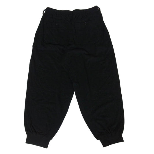 Yohji Yamamoto ヨウジヤマモト UQ-P33-008 S'YTE サイト 40/1 COTTON GAUZE FLEECE TWO-TUCK JOGGER PANTS コットンガーゼ フリース ツータック ジョガーパンツ ブラック系 03【美品】【中古】