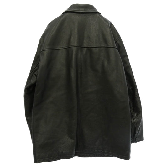 Supreme シュプリーム schott ショット 23AW x Schott ショット Leather Car Coat レザー カーコート ジャケット ブラック系 XL【中古】