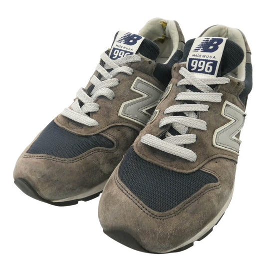 NEW BALANCE ニューバランス M996NAV スエード メッシュ ローカット スニーカー マルチカラー系 27.5cm【中古】