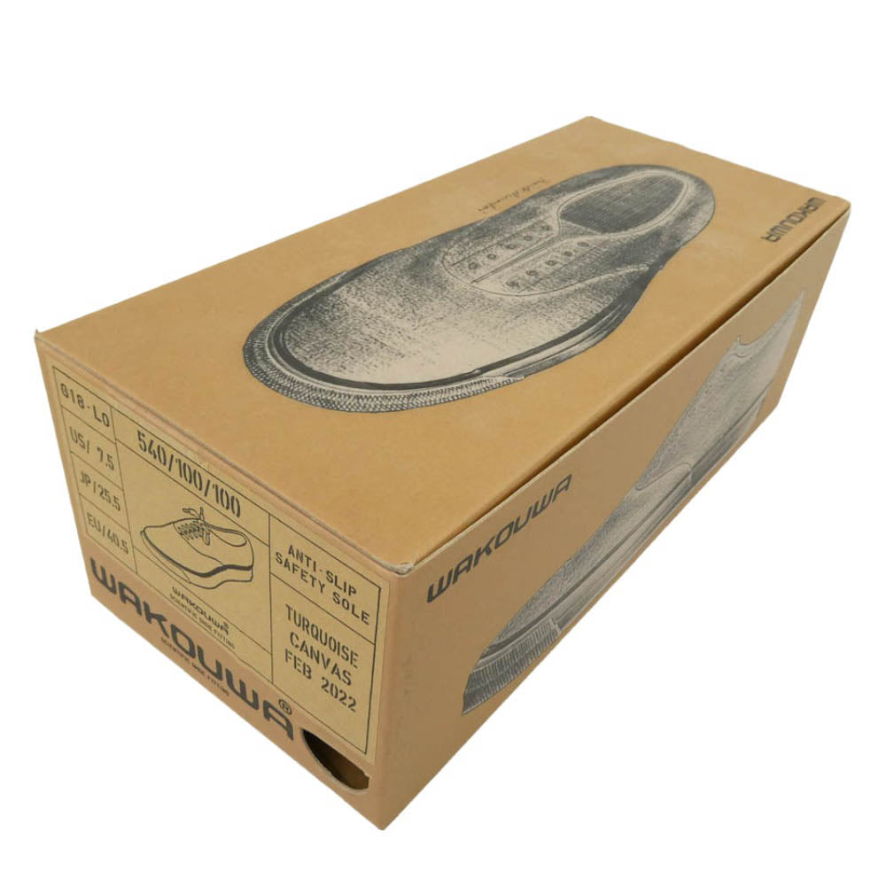 ANATOMICA アナトミカ WAKOUWA ワクワ 618-LO ローカット キャンバス スニーカー ターコイズ ライトブルー系 25.5cm【中古】