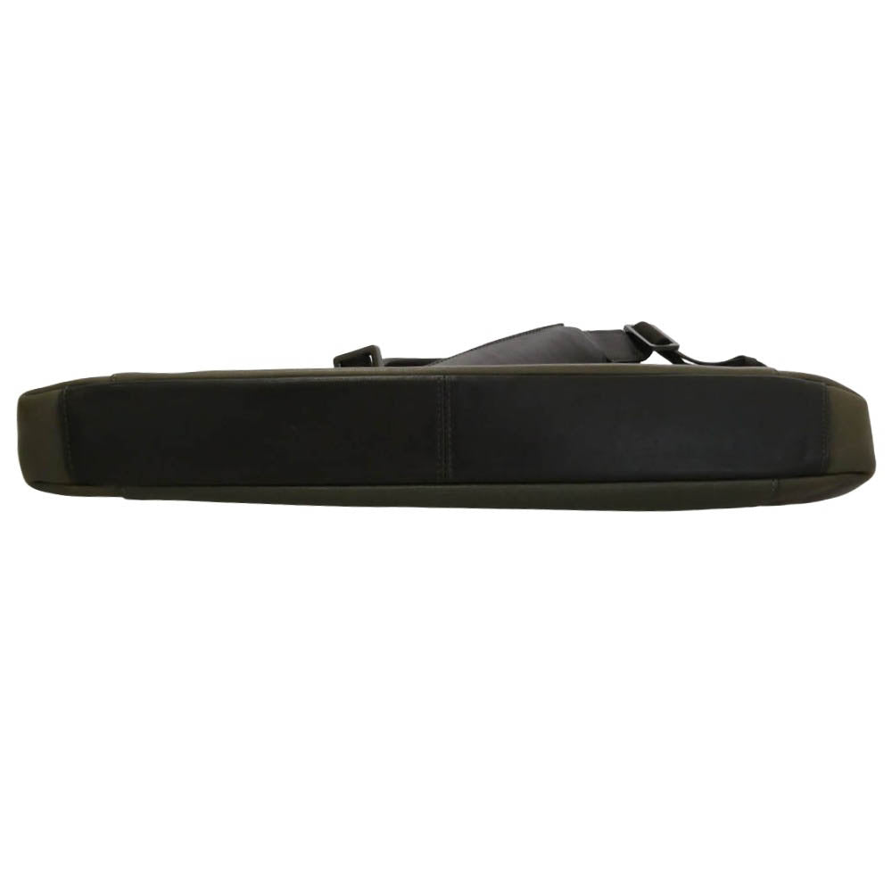 TUMI トゥミ 68516STM BEACON HILL Branch Slim Laptop Leather Brief レザー ブリーフケース ビジネスバッグ カーキ系【中古】