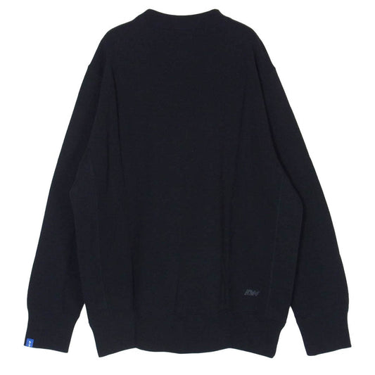 LOOPWHEELER ループウィラー LW360Boxlogo ボックスロゴ プリント クルーネック スウェット トレーナー ブラック系 L【極上美品】【中古】