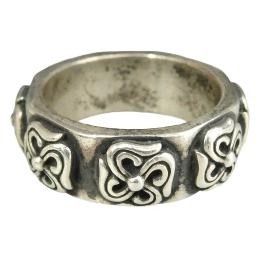 Shin's SCULPTURE シンズスカルプチャー S Cross Band Ring エスクロス バンド リング シルバー系 約18.5号【中古】