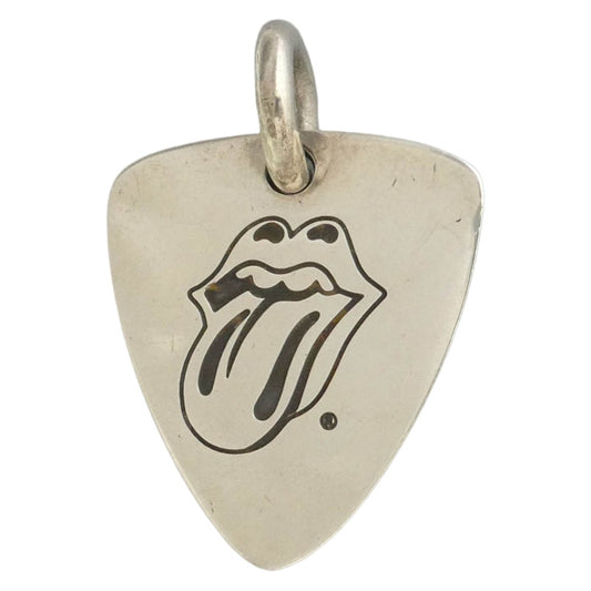 CHROME HEARTS クロムハーツ(原本無) GUITAR PICK LT リップ&タン ギターピック ペンダントトップ シルバー系【中古】