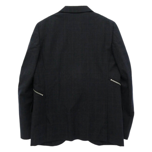 COMME des GARCONS HOMME DEUX コムデギャルソンオムドゥ 26SS DQ-J033-051 Wool Glen Check Windowpane Jacket ウールグレンチェックウインドペンジャケット ネイビー系 S【極上美品】【中古】