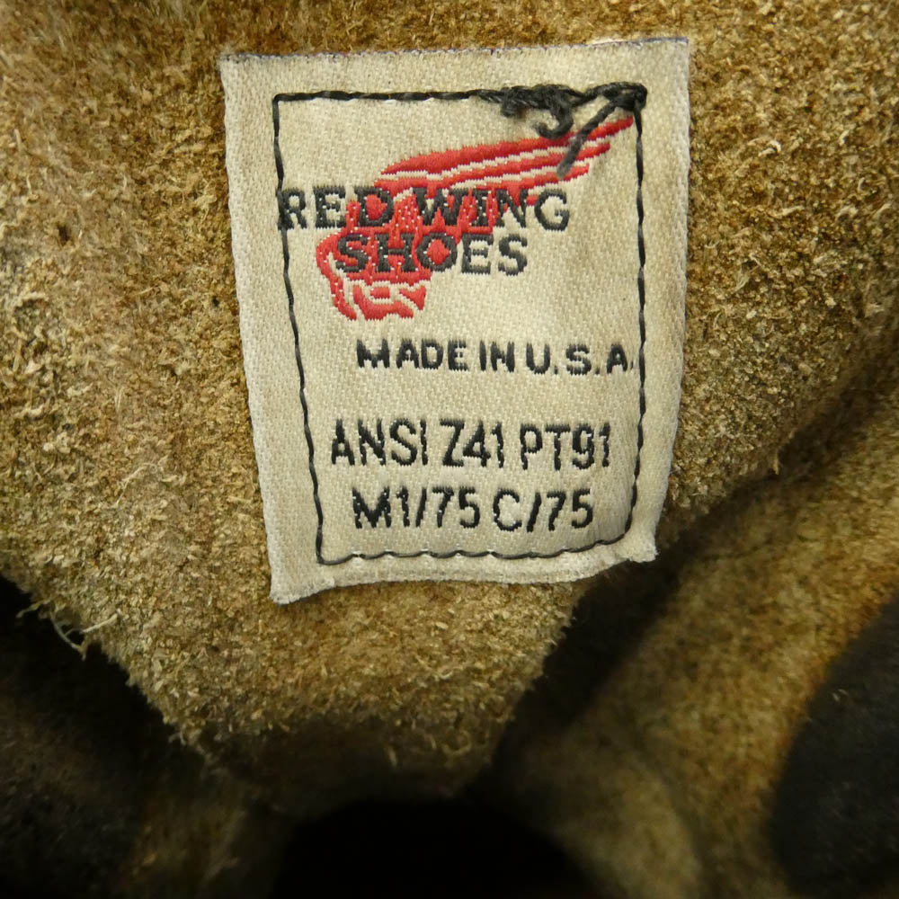 RED WING レッドウィング 2218 USA製 PT91 90s LOGGER BOOTS ロガー ブーツ ブラック系 9D【中古】