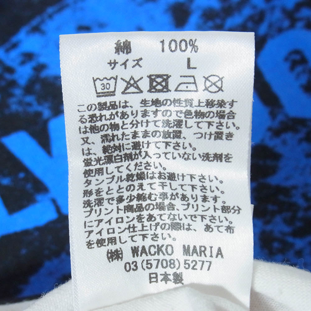 WACKO MARIA ワコマリア 26SS MULHOLLAND DRIVE WASHED HEAVY WEIGHT CREW NECK T-SHIRT TYPE-2 マルホランドドライブ ヘビーウエイト 半袖 Tシャツ ホワイト系 L【中古】