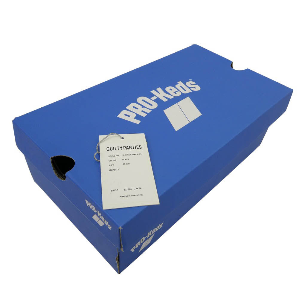 WACKO MARIA ワコマリア PRO-Keds プロケッズ PN1021W1 × PRO-Keds プロケッズ ROYAL PLUS SUEDE LO ロイヤルプラス スエード ロー スニーカー ブラック系 26.5cm【中古】