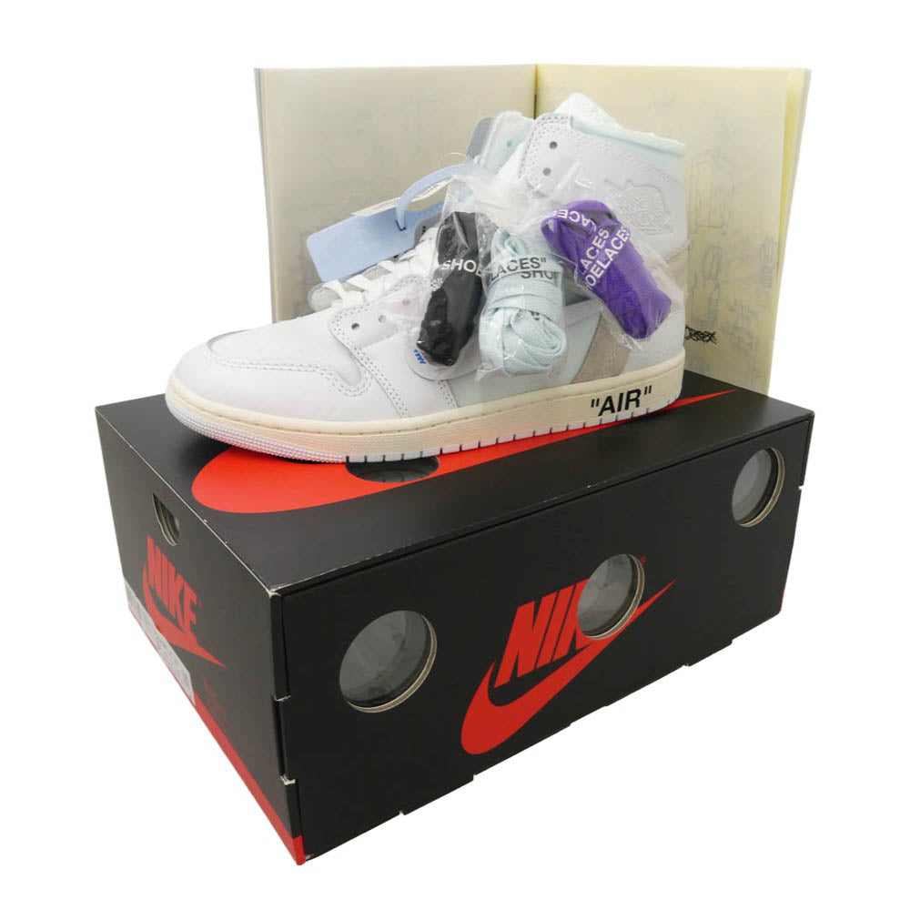 NIKE ナイキ AA3834-100 【フェイクバスターズ鑑定済】× Virgil Abloh Archive V.A.A. ヴァージルアブローアーカイブ Air Jordan 1 Retro High OG Alaska エアジョーダン1 レトロ ハイ OG アラスカ ハイカット スニーカー ホワイト系 28cm【新古品】【未使用】【中古】