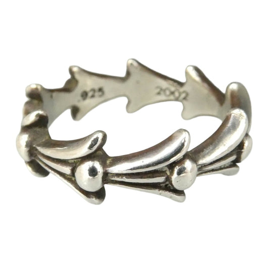 CHROME HEARTS クロムハーツ(原本無) GALF インテレクチュアルギャラリー購入証明書付属 CROSS TAIL クロス テイル リング シルバー系 15.5号【中古】