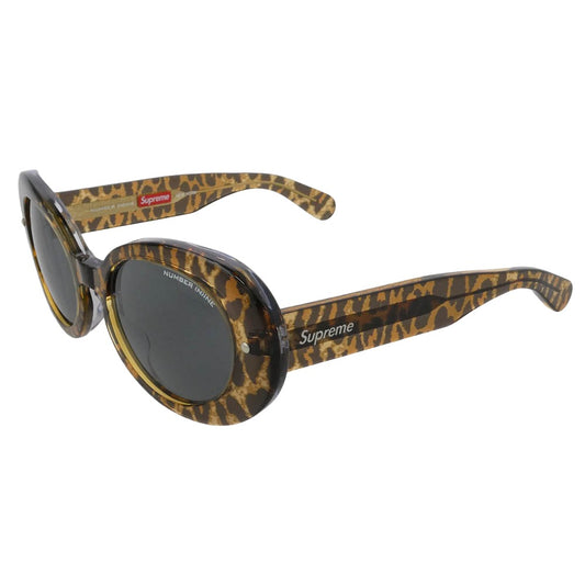 Supreme シュプリーム NUMBER(N)INE ナンバーナイン 25AW × Number Nine Sunglasses ナンバーナイン サングラス レオパード アイウェア メガネ フレーム:ブラウン系 レンズ:ブラック系【極上美品】【中古】