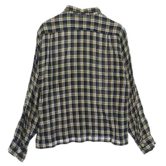 ピルグリム 50s チェック 長袖 ボタンダウンシャツ ブルー系【中古】