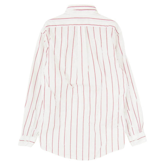 YVES SAINT LAURENT イヴサンローラン ストライプ 長袖 ロングスリーブ コットン シャツ ホワイト系 15【中古】