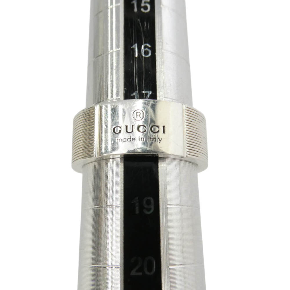 GUCCI グッチ プレーン ロゴ リング シルバー系 18号【中古】