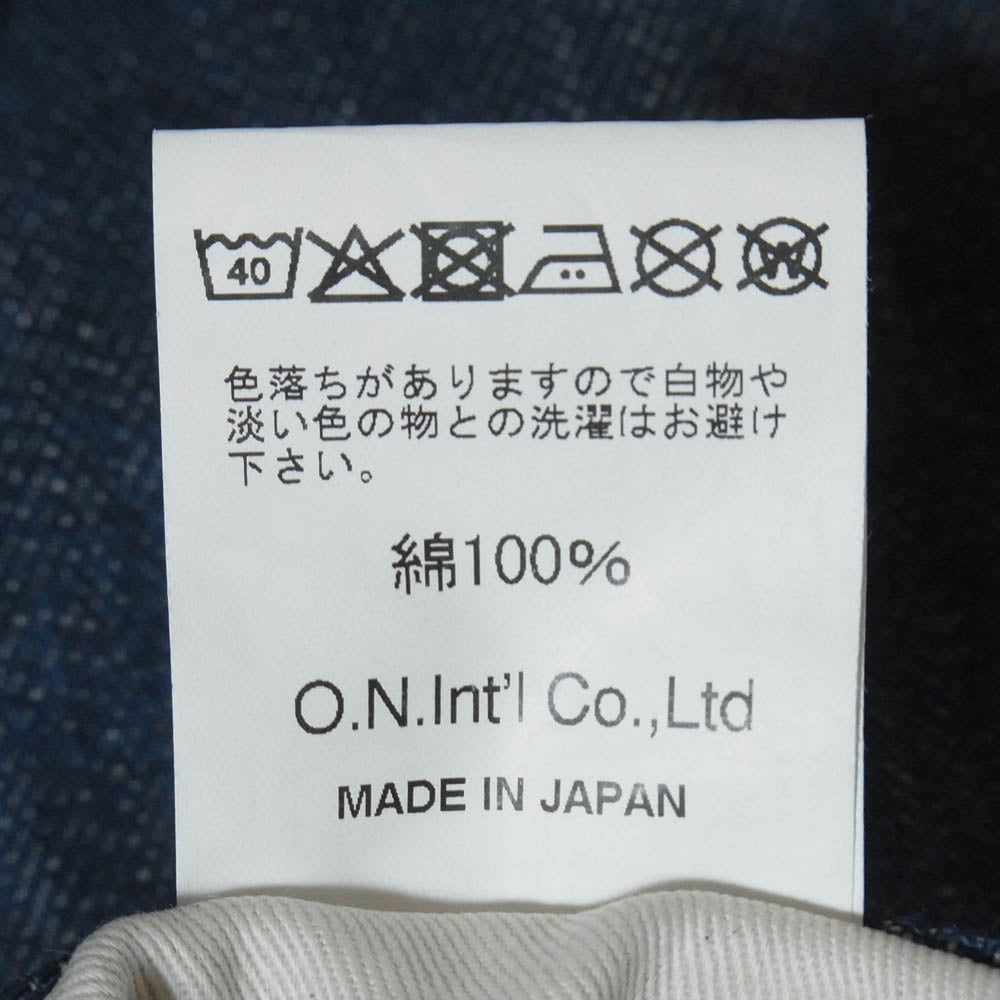 ONI DENIM 鬼デニム ONI271-OFBD 13.7oz オールド フェード ブルーデニム ジャストライト ストレート ジーンズ ボタンフライ デニム パンツ インディゴブルー系 33【極上美品】【中古】