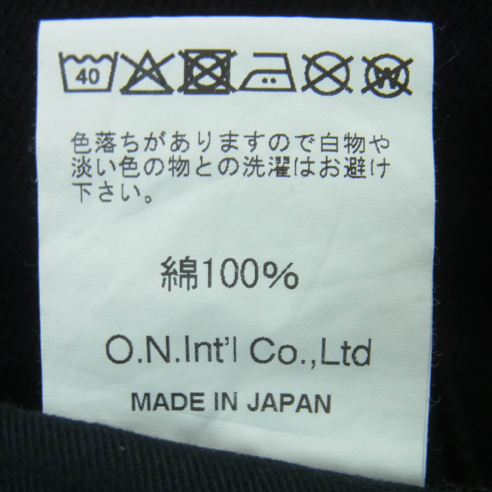ONI DENIM 鬼デニム ONI288ZR-BKBK 20oz 鬼秘シークレット ブラックデニム レギュラーストレート ジーンズ ボタンフライ デニム パンツ ブラック系 32【極上美品】【中古】
