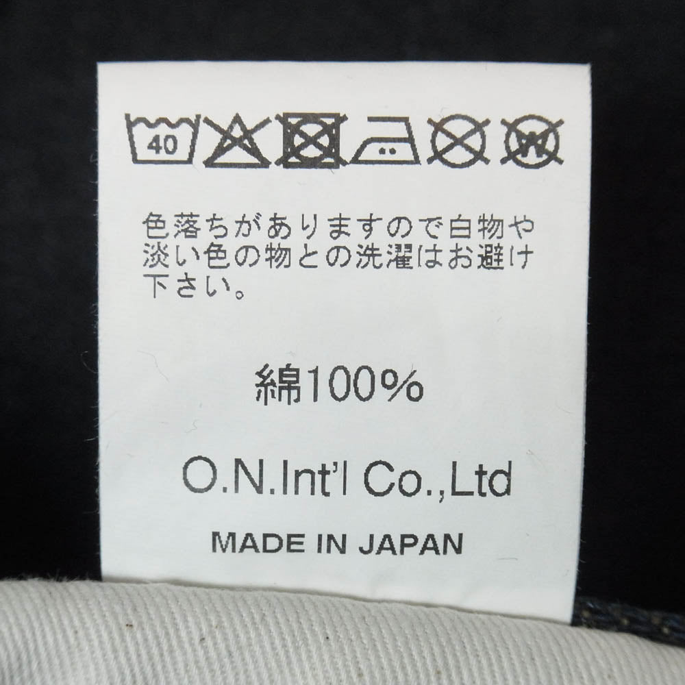 ONI DENIM 鬼デニム ONI288ZR-OLV 20oz シークレット デニム 緯糸 オリーブ レギュラーストレートジーンズ ボタンフライ デニムパンツ32 インディゴブルー系 32【美品】【中古】