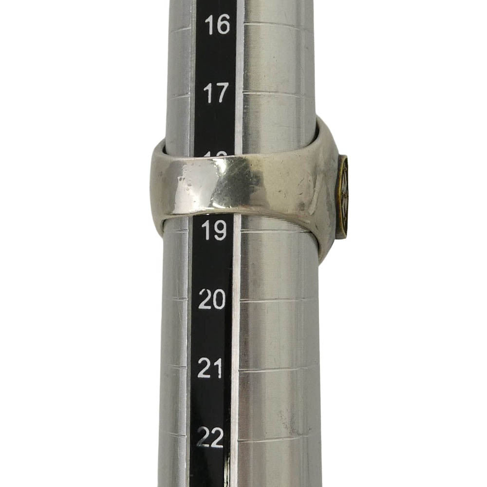 ブルーバック スカル メキシカン リング シルバー系 ゴールド系 18.5号【中古】