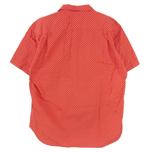 COMME des GARCONS HOMME PLUS コムデギャルソンオムプリュス 10ss PE-B043 パッチワークポケット ドット総柄 半袖 シャツ レッド系 M【中古】