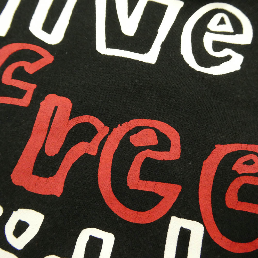 COMME des GARCONS コムデギャルソン live free with strong will 半袖 Tシャツ ブラック系 L【中古】
