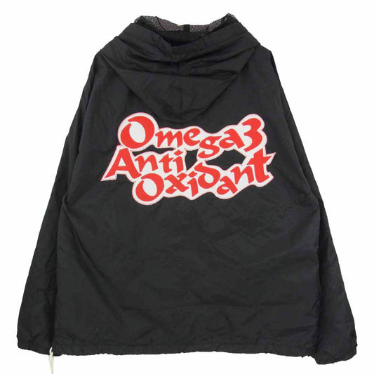 COMME des GARCONS HOMME PLUS コムデギャルソンオムプリュス PQ-J301 AD2005 SPORTS スポーツ ナイロン プルオーバー パーカー フーディー ブラック系 L【中古】