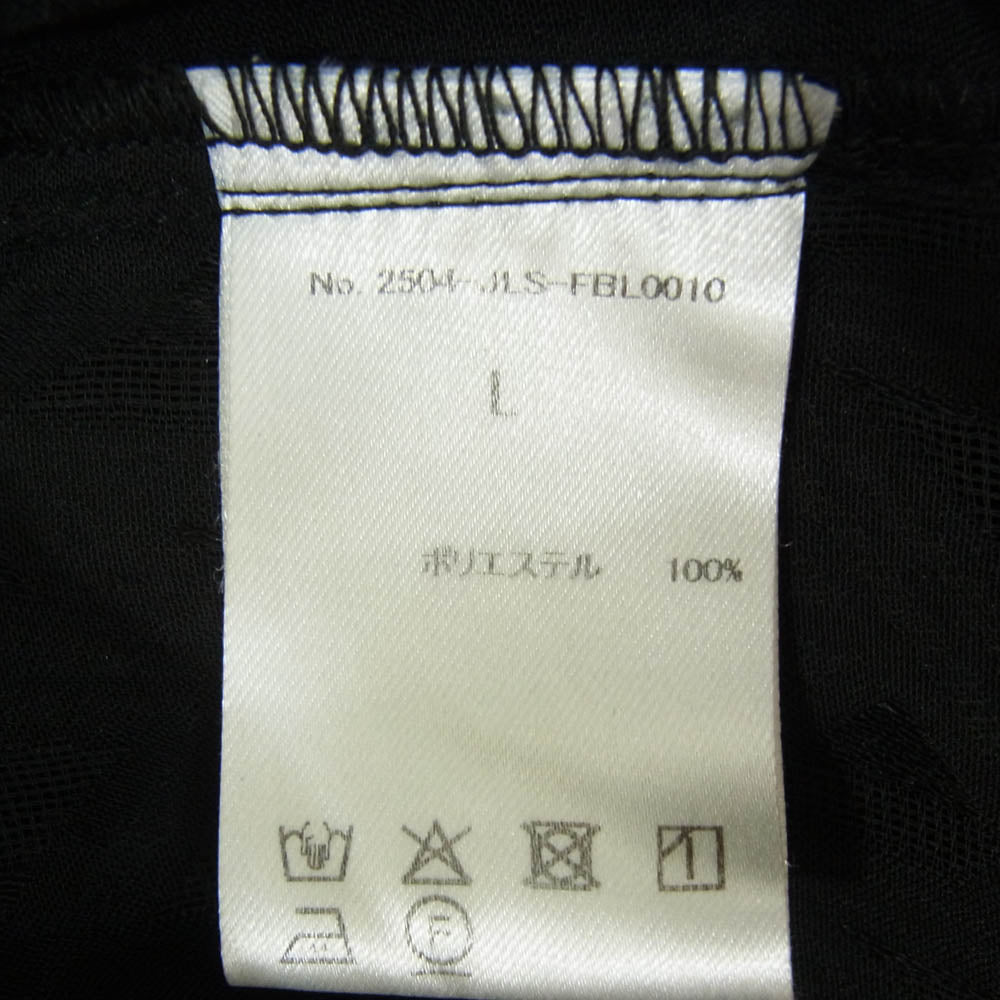 ジェントルイス 2504-JLS-FBL0010 Fringe Open-Collar Shirt フリンジ オープンカラー 長袖 シャツ ブラック系 L【中古】
