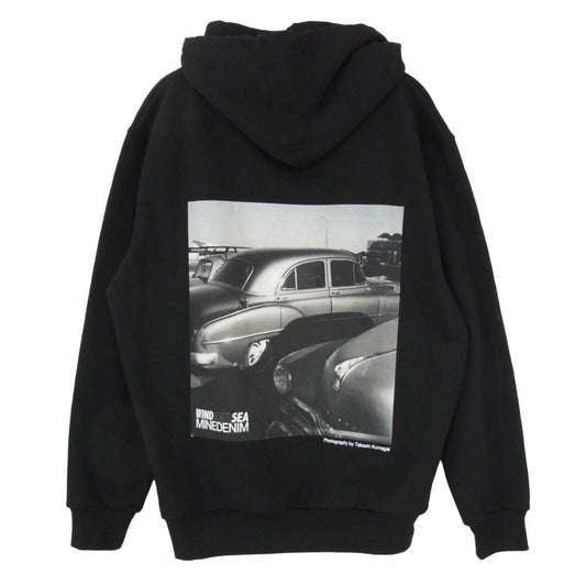 WIND AND SEA ウィンダンシー MINEDENIM マインデニム 24SS 24MND-WAS007-99-L2 ×MINEDENIM Photo Hoodie マインデニム フォト フーディー ロゴ プリント パーカー ブラック系 L【新古品】【未使用】【中古】