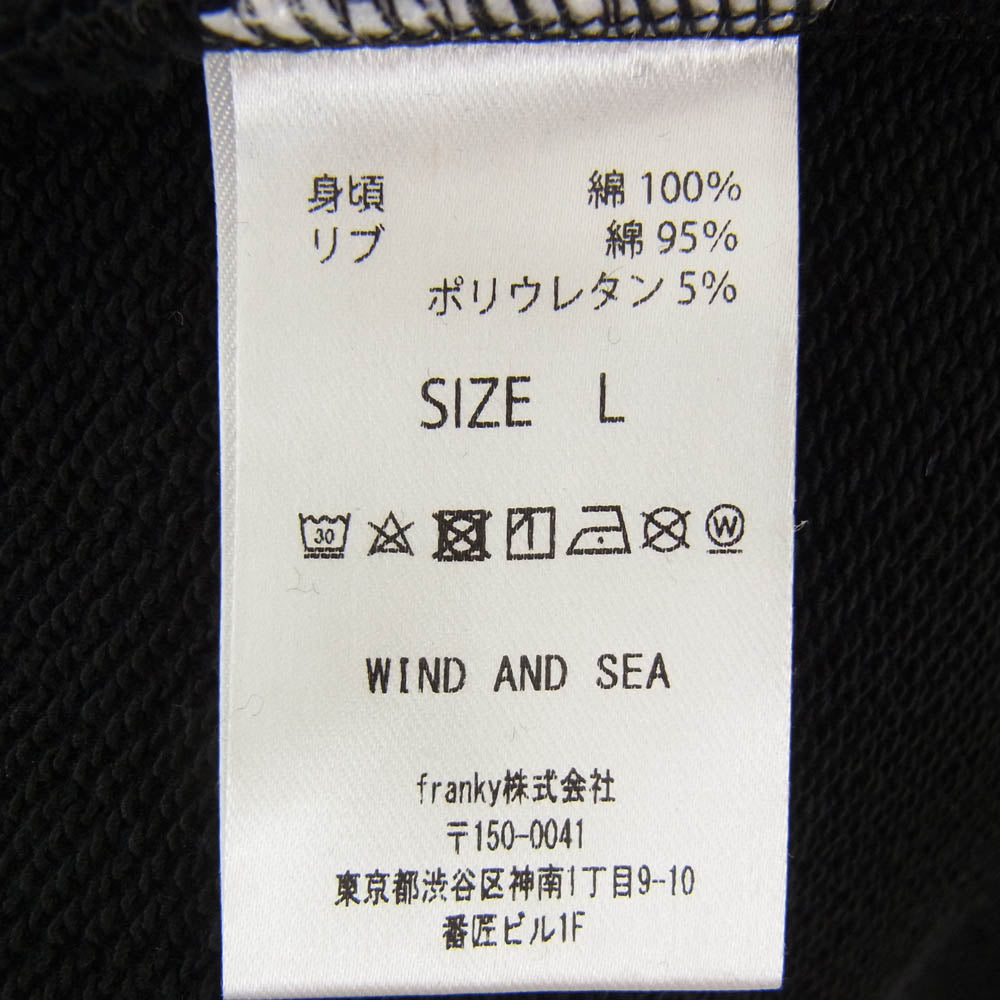 WIND AND SEA ウィンダンシー MINEDENIM マインデニム 24SS 24MND-WAS007-99-L2 ×MINEDENIM Photo Hoodie マインデニム フォト フーディー ロゴ プリント パーカー ブラック系 L【新古品】【未使用】【中古】