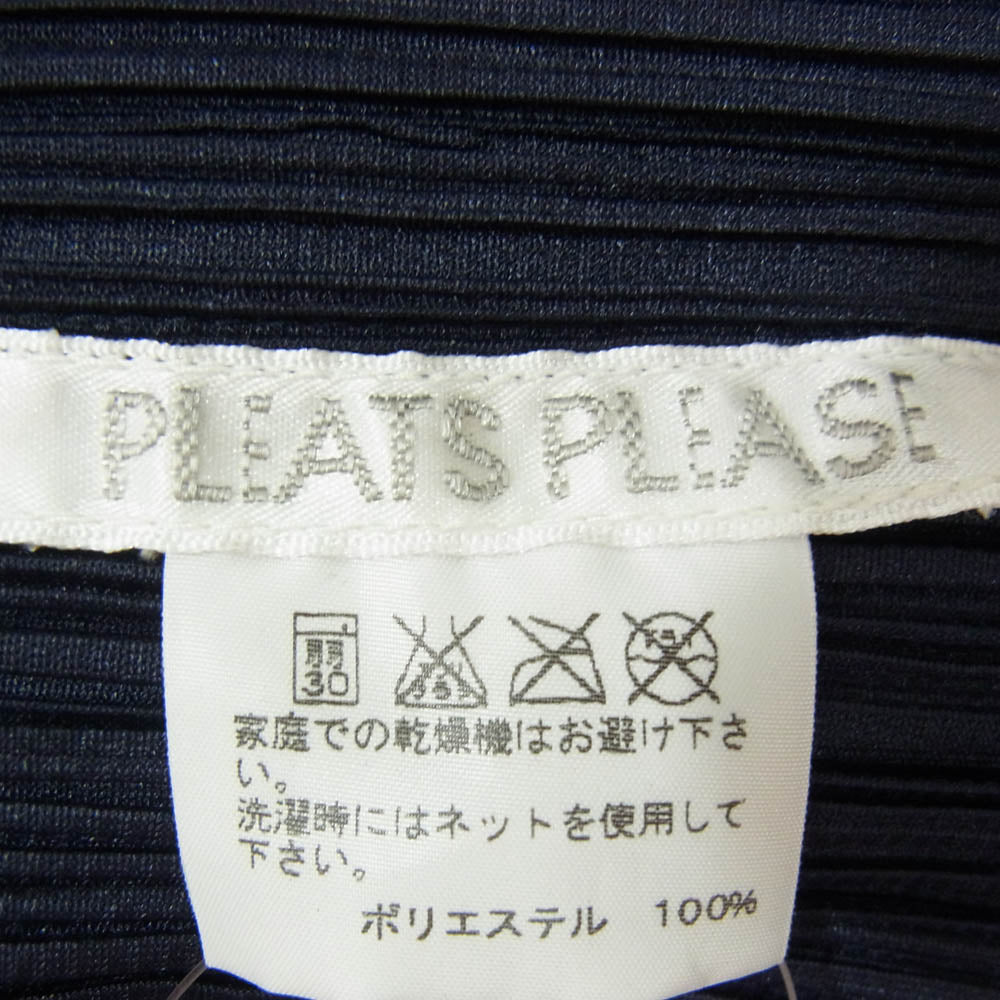 PLEATS PLEASE プリーツプリーズ イッセイミヤケ PP21-JK204 プリーツ加工 ノースリーブ カットソー ネイビー系 3【中古】