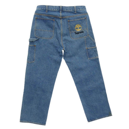 Supreme シュプリーム Timberland ティンバーランド 21SS × Timberland ティンバーランド Double Knee Painter Pant ダブルニー ペインター デニム パンツ ブルー系 34【中古】