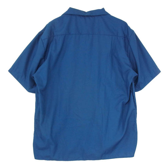 HideandSeek ハイドアンドシーク S/S SHIRT オープンカラー 開襟 半袖 ワーク シャツ ブルー系 XL【中古】