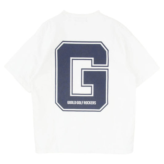 ゴールドゴルフロッカーズ フロント バック ロゴ プリント Tシャツ 半袖カットソー ホワイト系 L【中古】