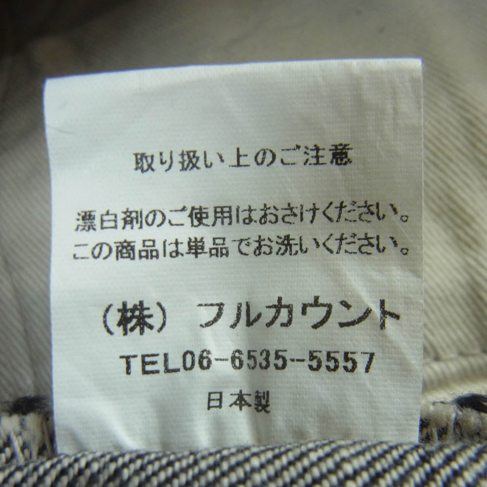FULLCOUNT フルカウント 1734 ストレート デニム パンツ コットン 日本製 ダークグレー系 W30 L34【中古】