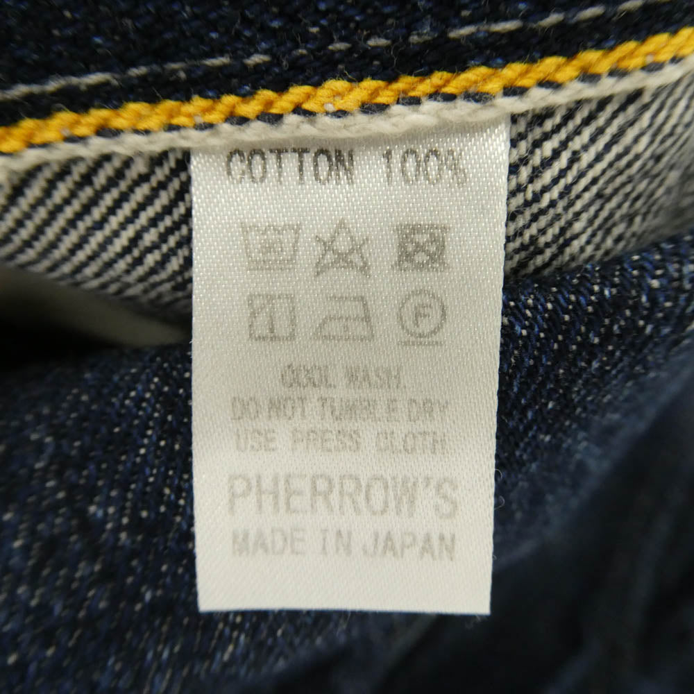 Pherrow's フェローズ Lot 555 1920s Style デニム カバーオール ジャケット インディゴブルー系 40【中古】