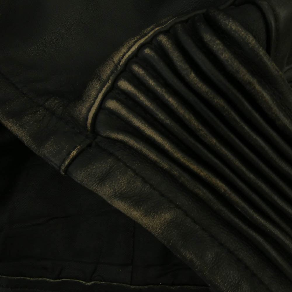 VANSON バンソン TALON ZIP USA製 ワンスター チーム レーシング レザー ジャケット ブラック系 42【中古】