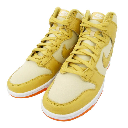 NIKE ナイキ DV7215-700 Dunk High Retro PRM Gold Canvas ダンク ハイ レトロ プレミアム ゴールドキャンバス スニーカー ゴールド系 29cm【美品】【中古】