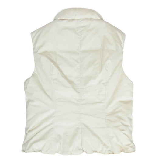 MONCLER モンクレール 48319-90-69998 黒タグ ファー切替 ダブルジップ ダウンベスト ホワイト系【中古】