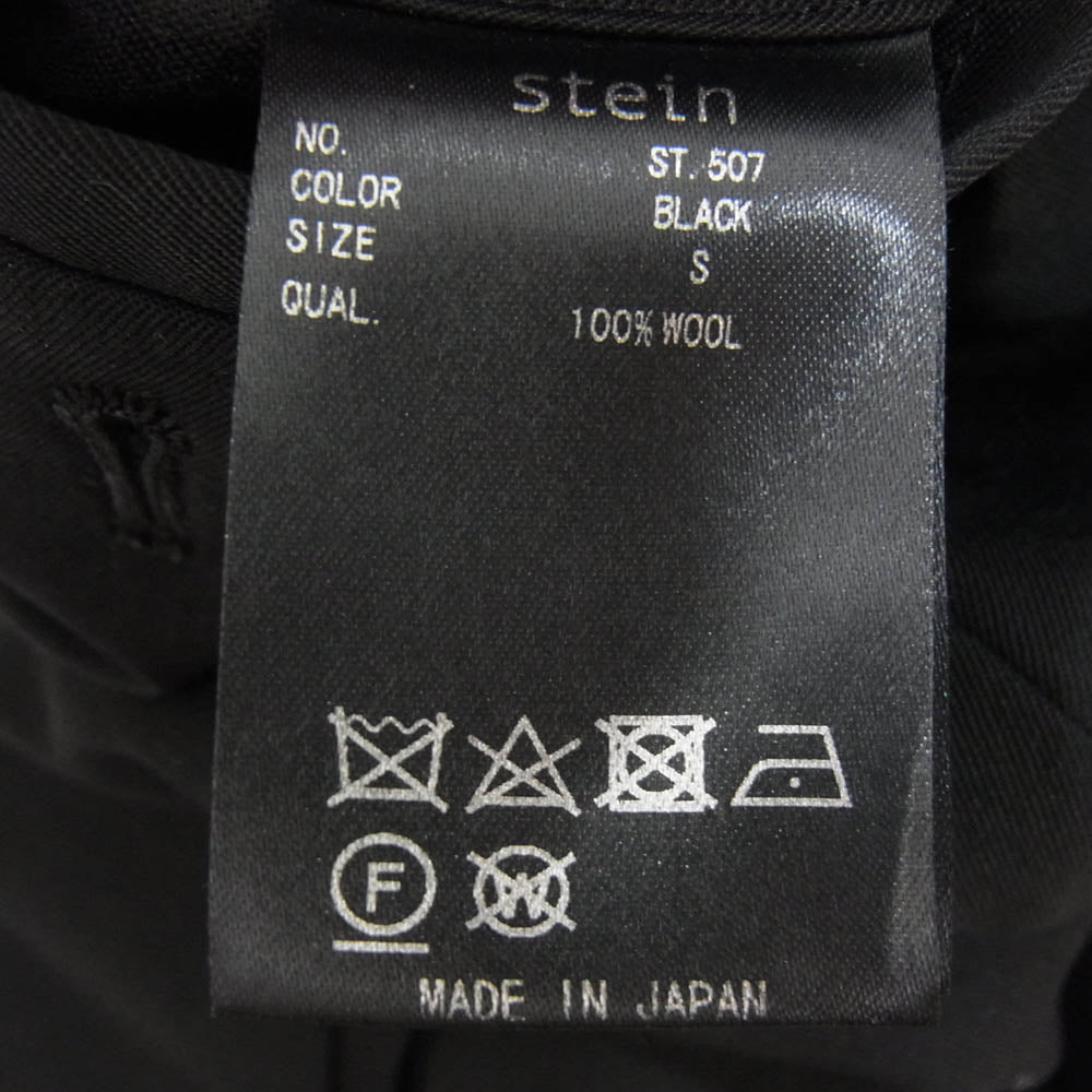 ssstein シュタイン 23SS ST.507 WIDE EASY SHORT TROUSERS ワイド イージー ショート トラウザース ウエストゴム ウール ショーツ ハーフパンツ ブラック系 S【中古】