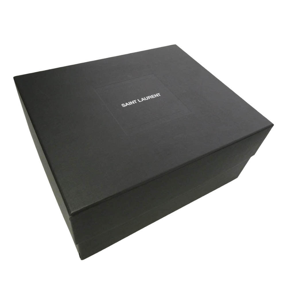 SAINT LAURENT サンローラン 592438 クラシック ワイアット サイドゴア レザー チェルシー ブーツ ブラック系 41.5【極上美品】【中古】