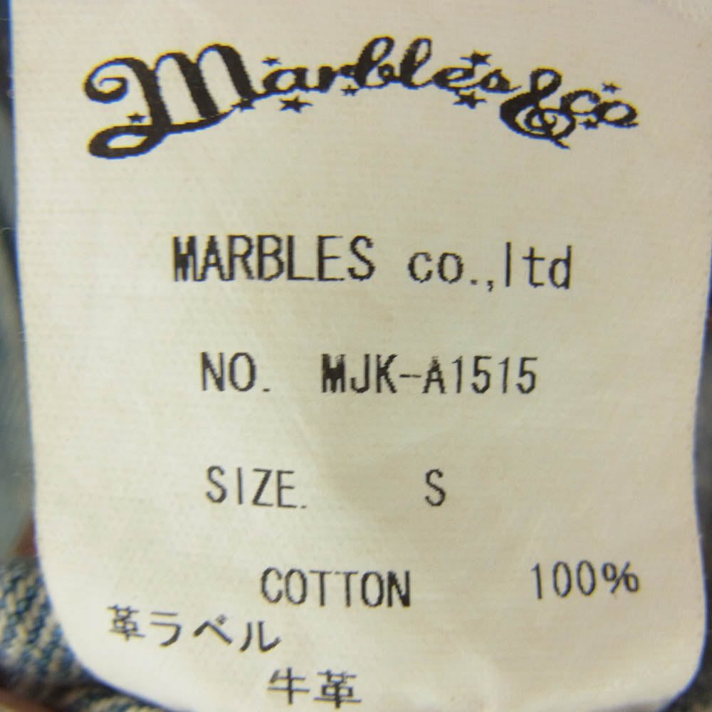 MARBLES マーブルズ 15AW MJK-A1515 ダメージ加工 2NDタイプ デニム ジャケット インディゴブルー系 S【中古】