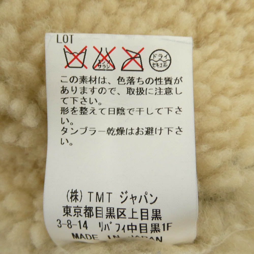 TMT ティーエムティー 13AW TJK-F1312 コーデュロイ ボア ランチコート ジャケット ネイビー系 S【中古】