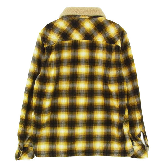 NUMBER(N)INE ナンバーナイン n(n) BY NUMBER (N)INE レースアップ プルオーバー ボア チェック シャツ イエロー系 2【中古】