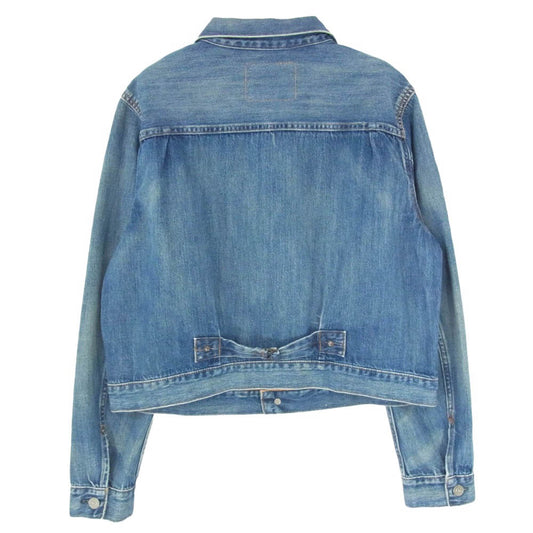 RRL ダブルアールエル 25SS 282880121001 加工 クロップド デニム ジャケット インディゴブルー系 4【極上美品】【中古】