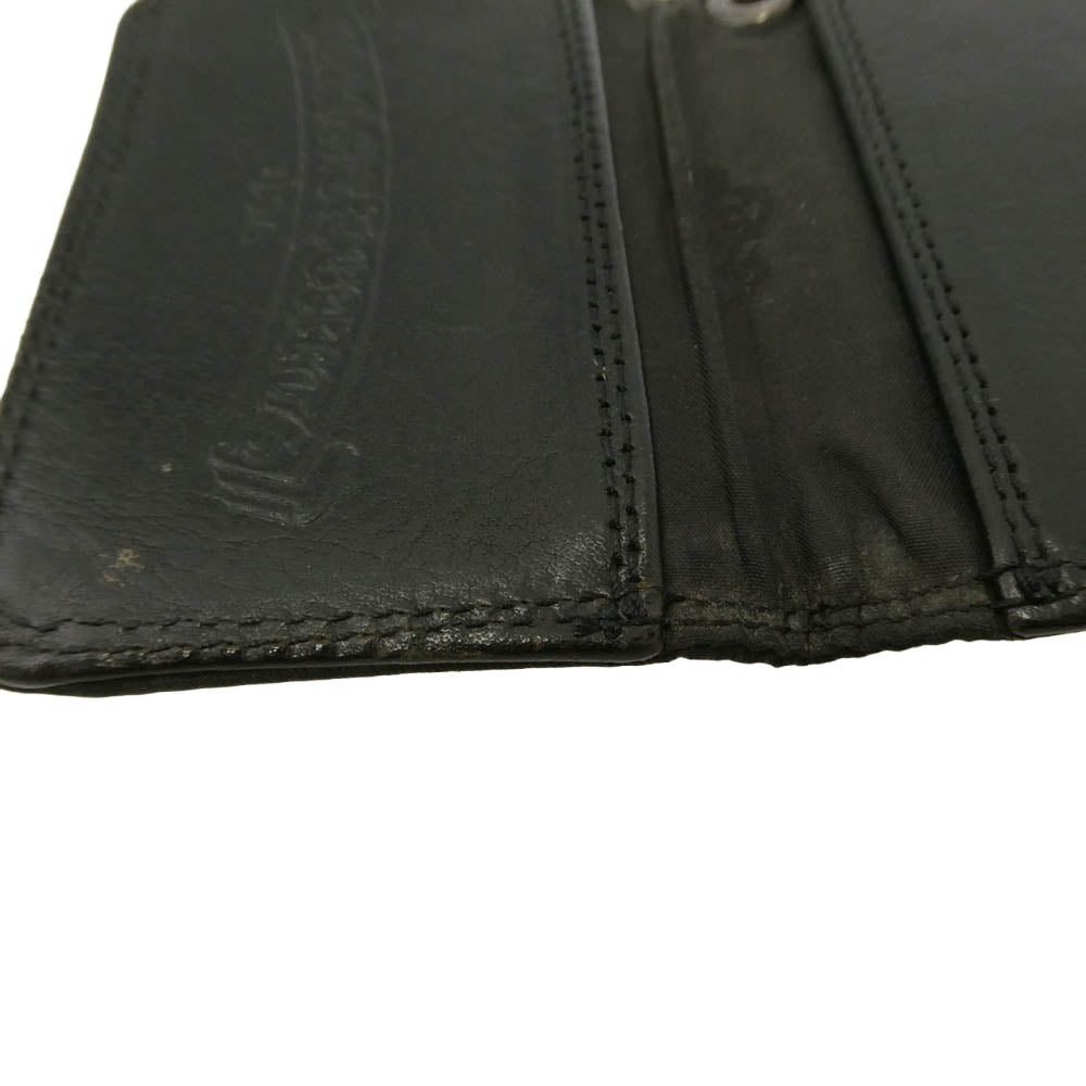 CHROME HEARTS クロムハーツ(原本無) ナイロン レザー切替 カードケース ブラック系【中古】